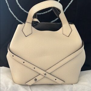 Elegant Cream and Black Handbag